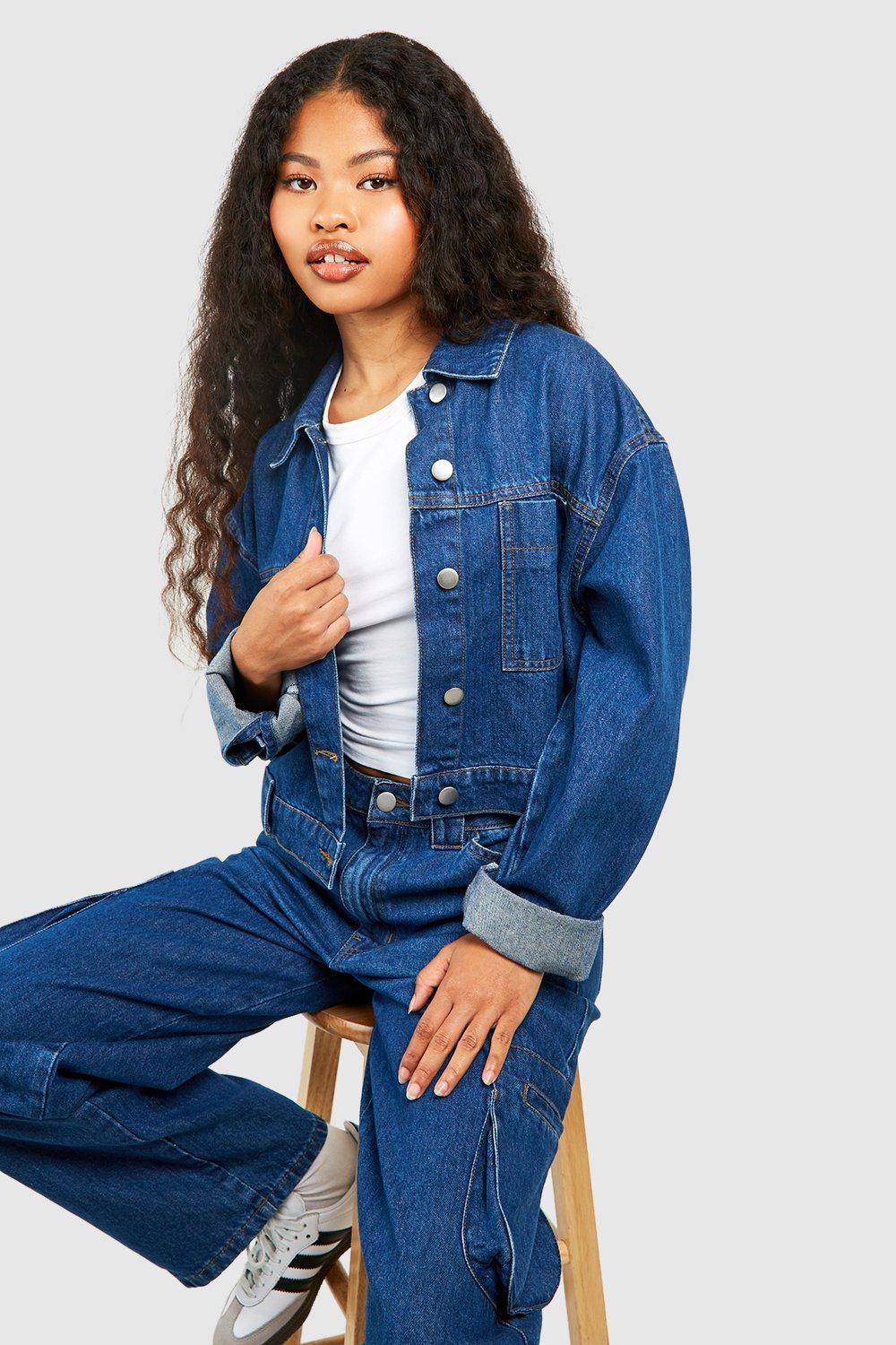 Hooded denim shirt online womens